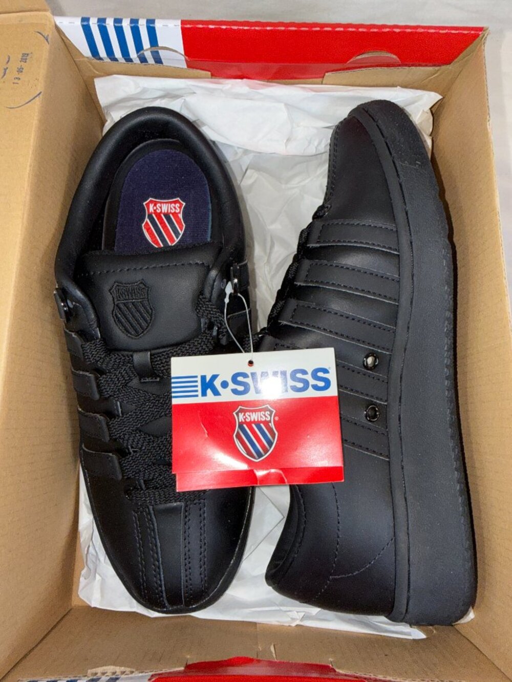 NWT K-SWISS Classic 2000 Black Size 8M Style:06506-001